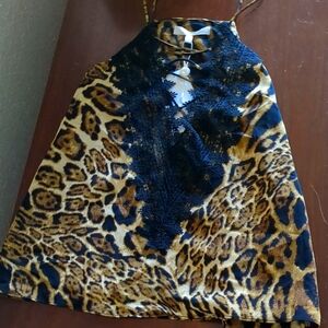 Wayf lace up leopard camo size xs nwt sexy!